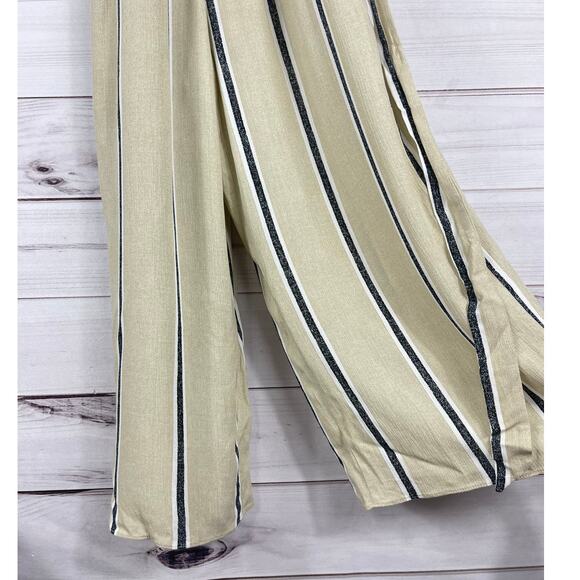 By & By Striped Jumpsuit Tan Beige NWT Size Women's Small - Picture 6 of 7